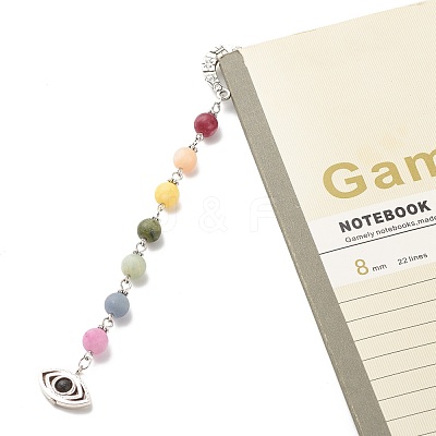 Tibetan Style Alloy Bookmarks AJEW-JK00182-03-1