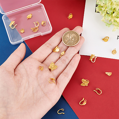 20Pcs 5Style Rack Plating Brass S Hook Clasps KK-PH0004-18-1