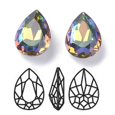 Imitation Austrian Crystal Glass Rhinestone RGLA-K011-18x25-001VM-1