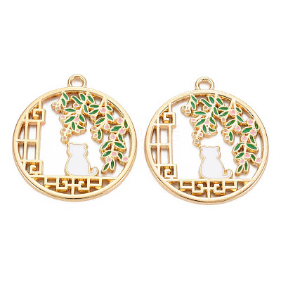 Alloy Enamel Pendants X-ENAM-S126-103-NR-1
