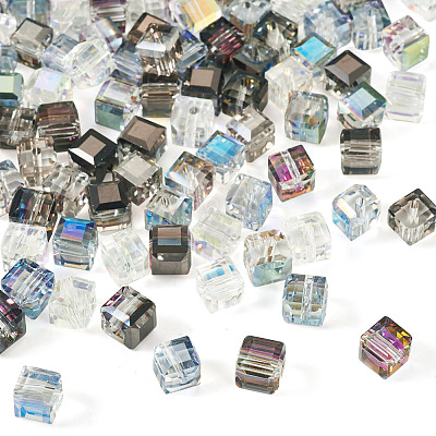 100Pcs 5 Colors Electroplated Glass Beads EGLA-TADJ0001-09-1