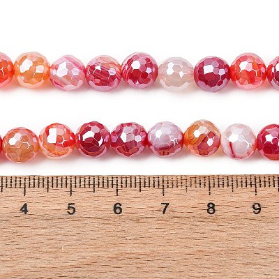 Natural Banded Agate Beads Strands G-B191-A01-8mm-1