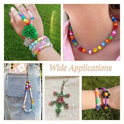 450Pcs 9 Colors Transparent & Luminous Plastic Beads KY-TA0001-35-1