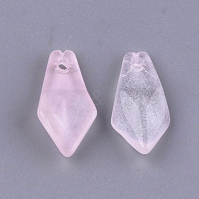 Transparent Spray Painted Glass Pendants X-GLAA-S183-21B-01-1