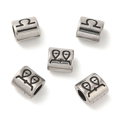 Oval with Constellation 304 Stainless Steel Beads STAS-E215-05AS-11-1