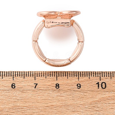 Zinc Alloy & Enamel Stretch Finger Rings for Women RJEW-M101-01D-G-1
