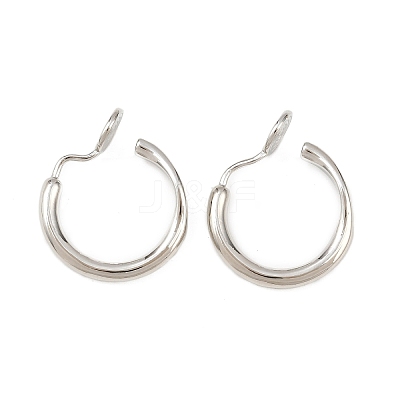 Brass Clip-on Earring Findings KK-F921-08B-P-1