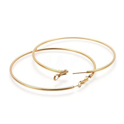 201 Stainless Steel Hoop Earrings EJEW-F188-24G-E-1