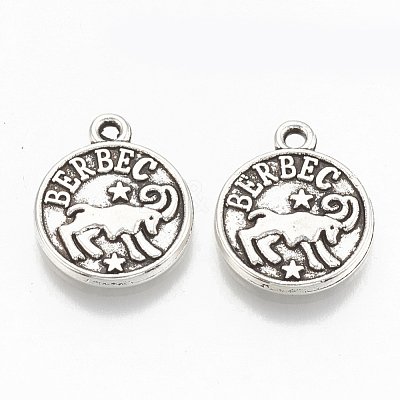 Tibetan Style Alloy Charms TIBE-Q084-03AS-LF-1