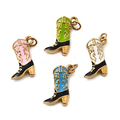 304 Stainless Steel Enamel Pendants STAS-B097-26G-04-1