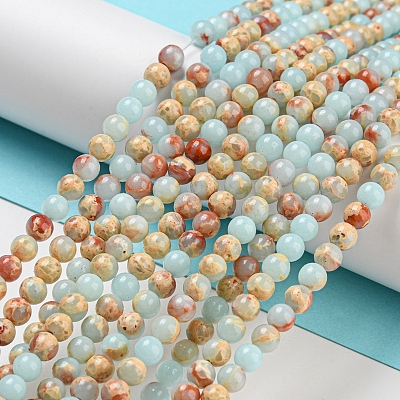 Synthetic Imperial Jasper Dyed Beads Strands G-D077-A01-02I-1