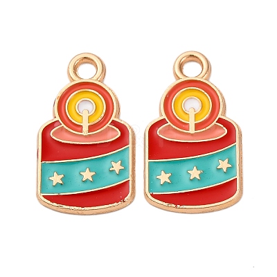Christmas Alloy Enamel Pendants ENAM-K080-01D-G-1