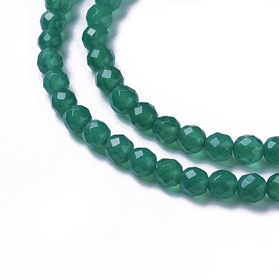 Natural Dyed & Heated Green Onyx Agate Beads Strands G-F596-12B-2mm-1