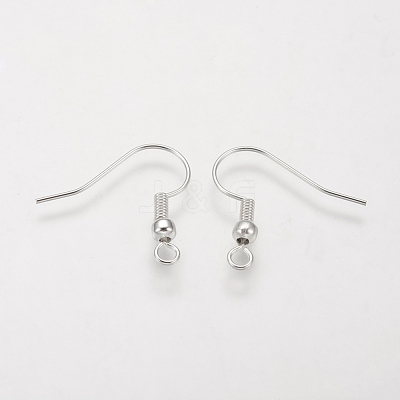Brass Earring Hooks KK-Q362-P-NF-1