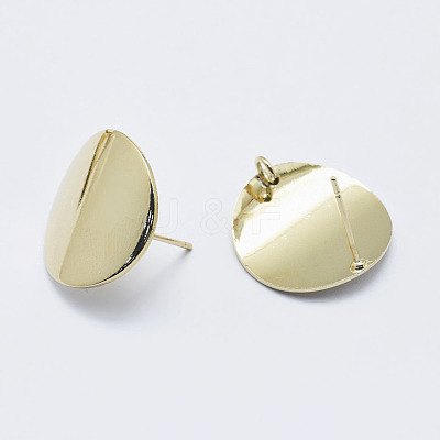 Brass Stud Earring Findings KK-G331-20G-NF-1