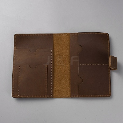 Rectangle Leather Travel Passport Wallet Cover AJEW-WH20007-06A-1