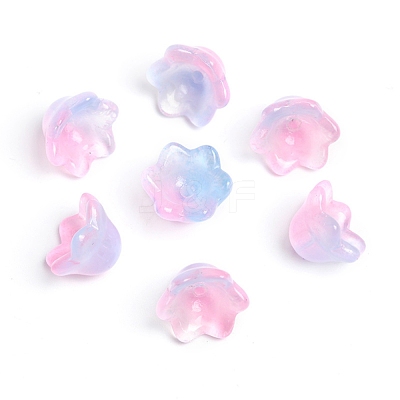Two Tone Handmade Lampwork Bead Caps HUDU-PW0001-115D-1