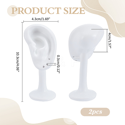 Gesso Earring Display Stands EDIS-WH0016-080B-1