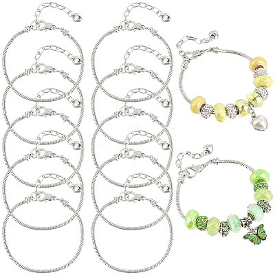 10Pcs Brass European Style Bracelets for Jewelry Making KK-PA0001-20-1