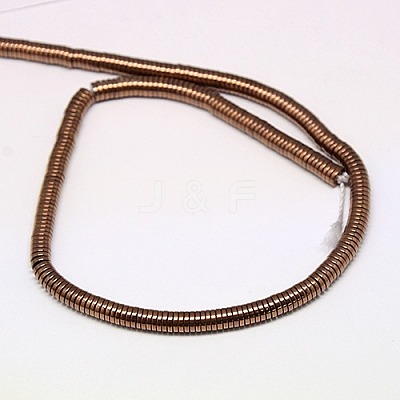 Electroplate Non-magnetic Synthetic Hematite Beads Strands G-J164A-4mm-01-1