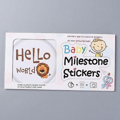 Newborn Monthly Milestone Stickers DIY-H127-B07-1