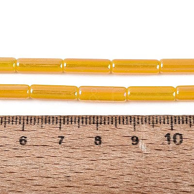 Electroplate Imitation Jade Glass Beads Strands EGLA-Q132-02A-A05-1