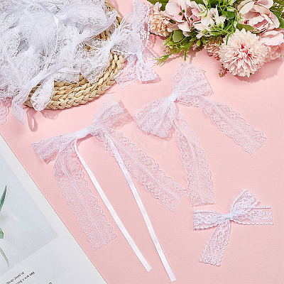 30Pcs 3 Styles Bowknot Polyester Ornament Accessories DIY-SP0004-78-1
