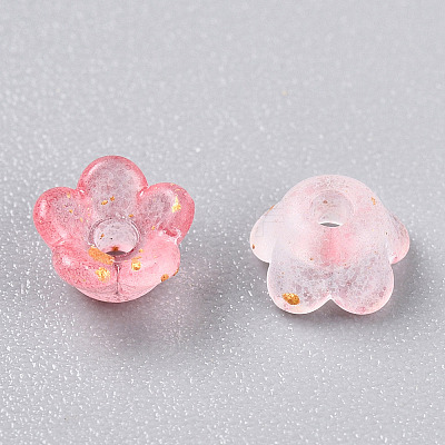 Frosted Transparent Acrylic Beads OACR-N137-72E-1