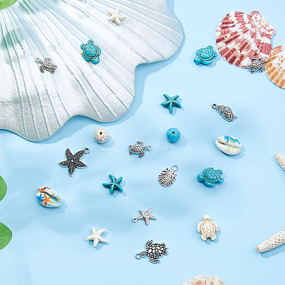 Summer Ocean Theme DIY Beads & Charms Kits DIY-HS0001-75-1