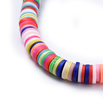 Handmade Polymer Clay Heishi Beaded Necklaces NJEW-JN02449-05-1