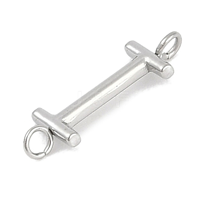304 Stainless Steel Letter Connector Charms LS-STAS-M108-01P-09-1