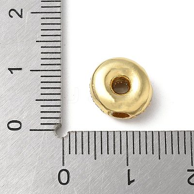 Brass Micro Pave Cubic Zirconia Beads KK-P290-61G-O-1
