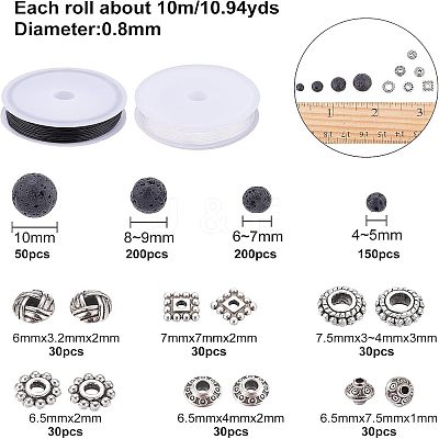 DIY Bead Stretch Bracelets Making Kits DIY-NB0004-61-1