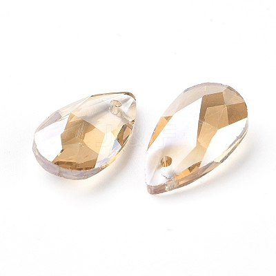 Faceted Glass Pendants X-GLAA-F069-S-A18-1