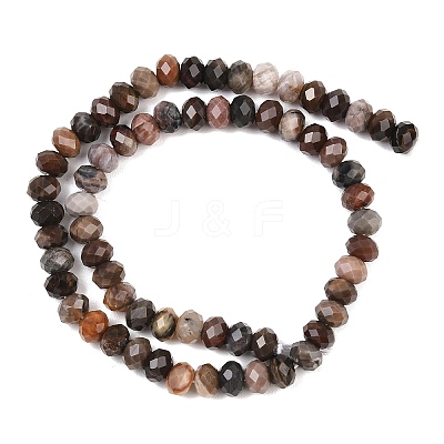 Natural Petrified Wood Beads Strands G-C259-A28-5x8mm-1