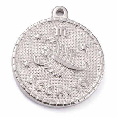 304 Stainless Steel Pendants X-STAS-O140-02P-C-1