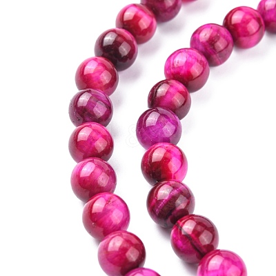 Natural Rose Tiger Eye Beads Strands X-G-G099-8mm-3-1