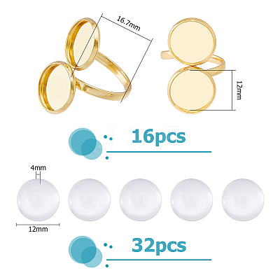 DIY Cuff Ring Making Kits DIY-HS0001-66-1