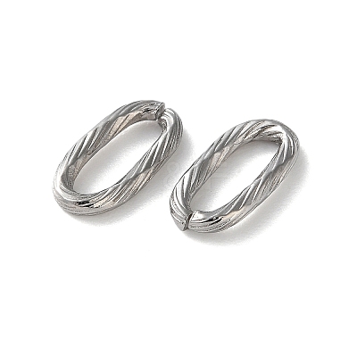 304 Stainless Steel Textured Oval Quick Link Connectors STAS-S172-05P-1