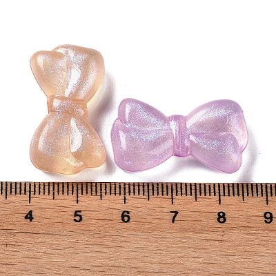 Luminous Transparent Acrylic Beads OACR-G033-06B-1