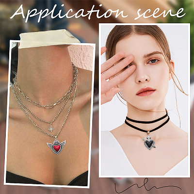 24Pcs 6 Styles Alloy Enamel Pendants ENAM-SC0005-03-1