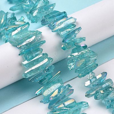Natural Quartz Crystal Points Beads Strands G-K181-B31-1
