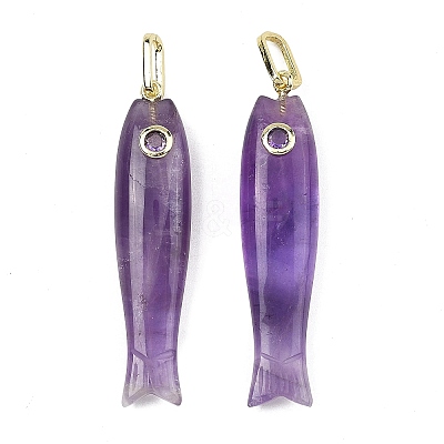 Natural Amethyst Carved Pendants GG-CBA8D06-01G-10-1