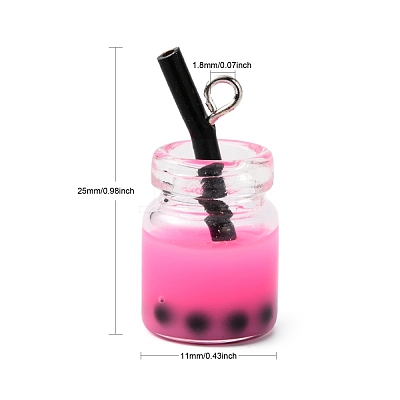 Glass Bottle Pendants X-CRES-S359-01G-1