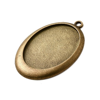 Vintage Tibetan Style Alloy Pendant Cabochon Settings X-TIBEP-M018-76AB-NF-1