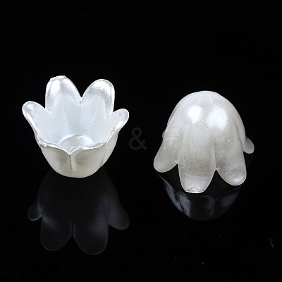 Spray Paint ABS Plastic Imitation Pearl Beads MACR-N013-001-1