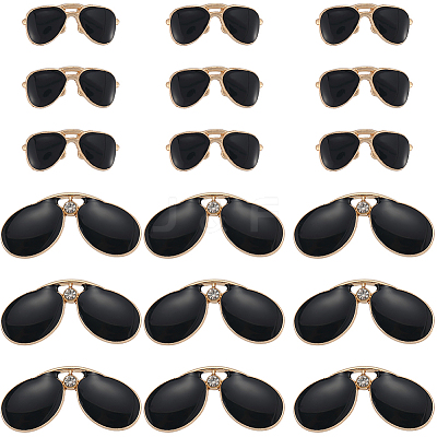 40Pcs 2 Styles Alloy Enamel Pendants FIND-SC0016-33-1