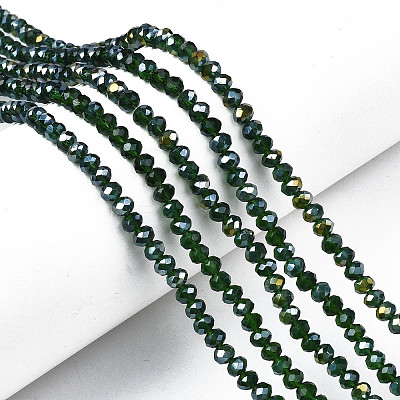 Electroplate Glass Beads Strands EGLA-A044-T2mm-B24-1