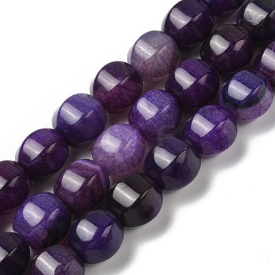 Dyed Natural Agate Beads Strands G-H087-E01-01D-1