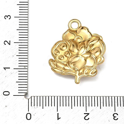 304 Stainless Steel Pendants STAS-C168-02E-G-1